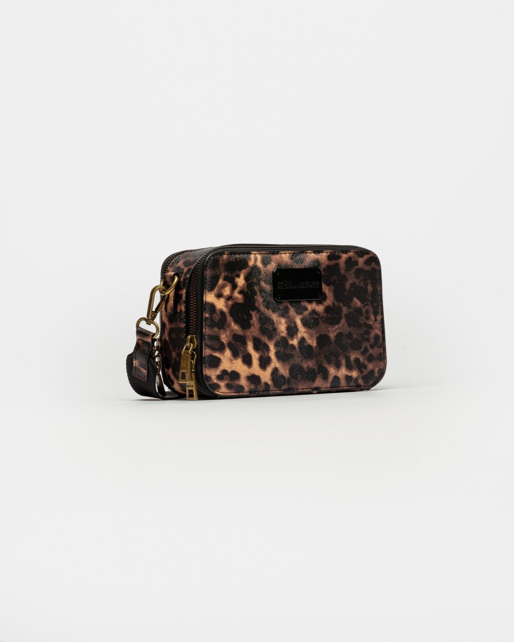 Bandolera New Penny en efecto cuero zaffiano Animal Print