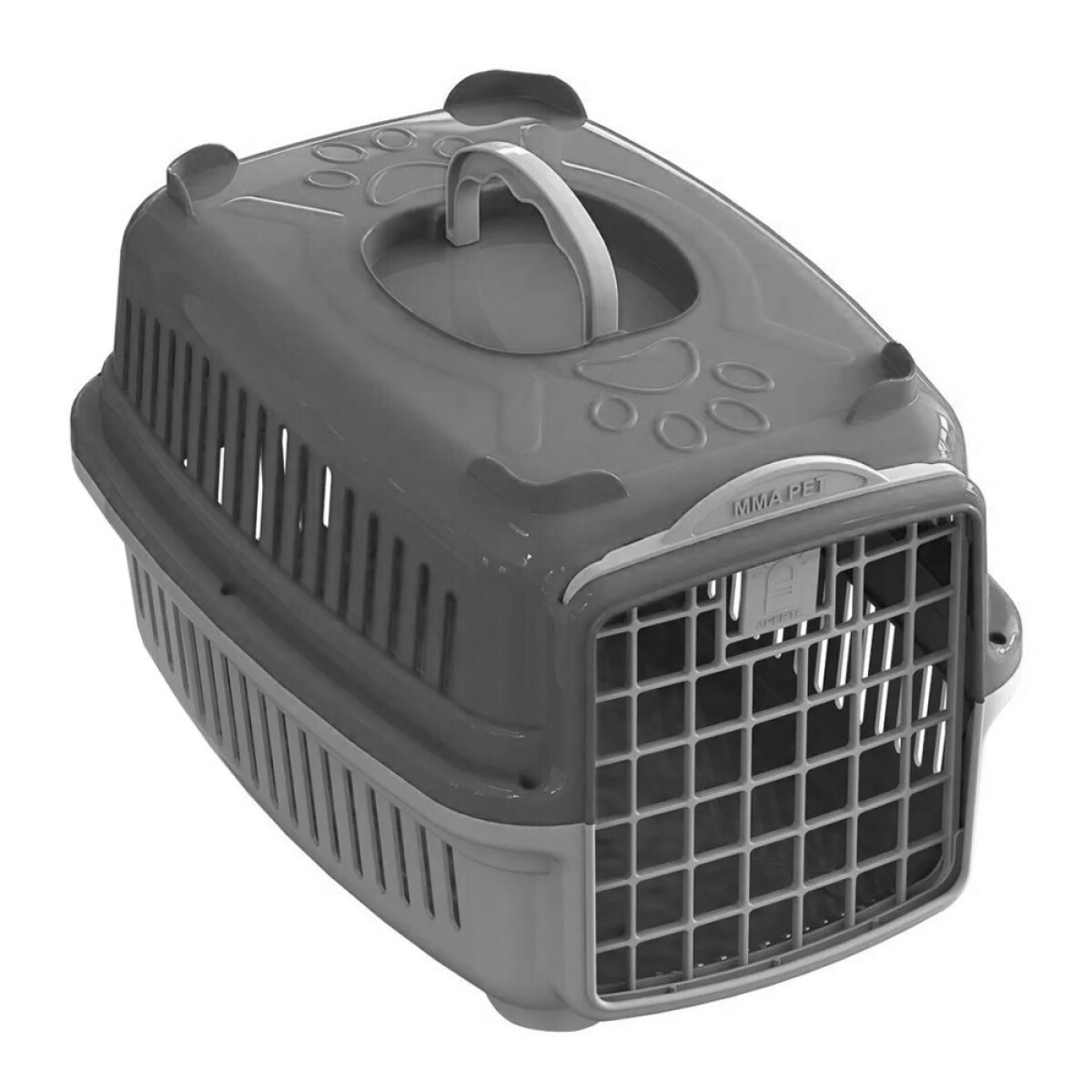 Transportadora Plástica Rígida Mascotas Pequeñas MMA PET N°2 - Gris 