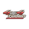 EMBLEMA "4X4 TURBO" ADHESIVO Emblema "4x4 Turbo" Adhesivo