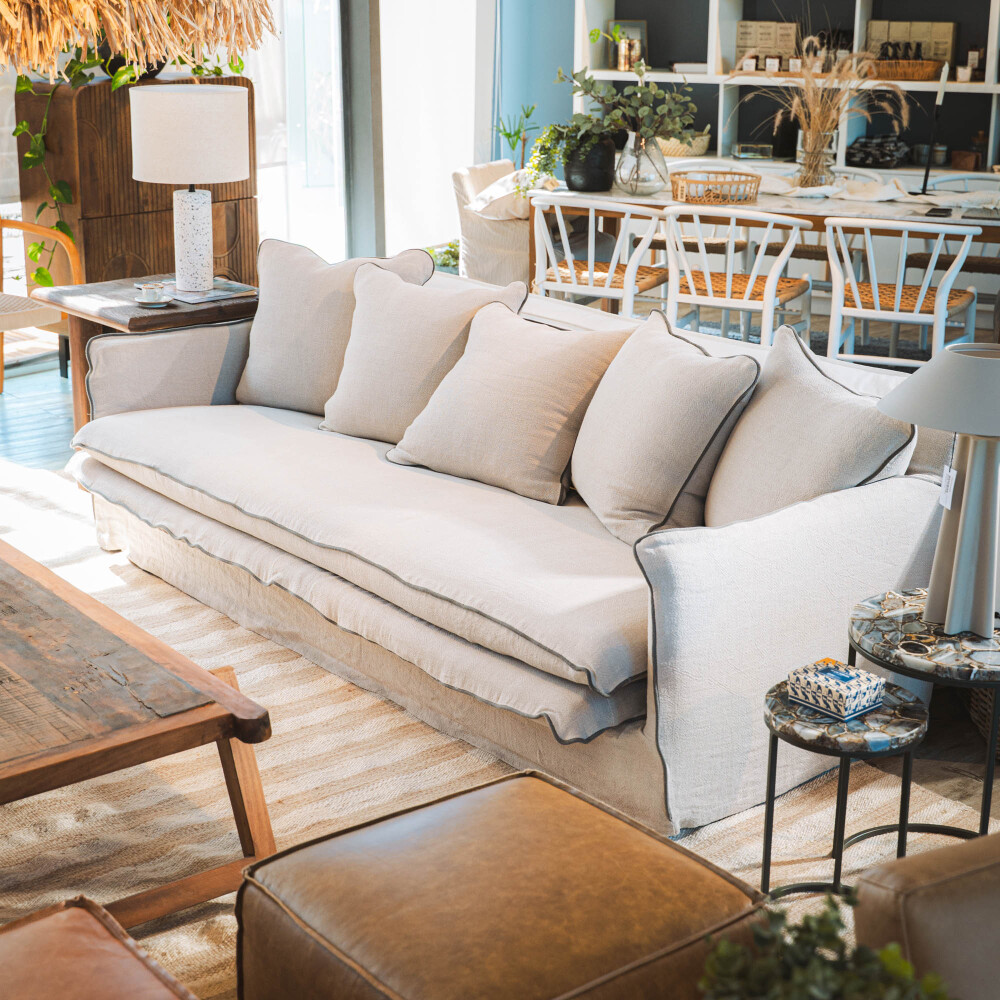 Sofá Cardo, Lino Greige , 2.38 m Sofá Cardo, Lino Greige , 2.38 m