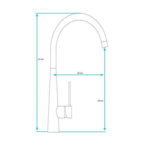 Griferia De Cocina Pico Alto Aqualia Monocomando Blanco CROMO