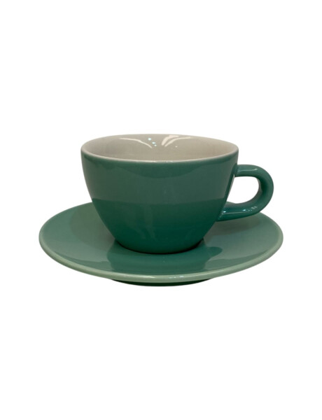 TAZA DE CAFE 180ML CON PLATO PORCELAN ESPECIAL VERDE AGUA SELECTA TAZA DE CAFE 180ML CON PLATO PORCELAN ESPECIAL VERDE AGUA SELECTA