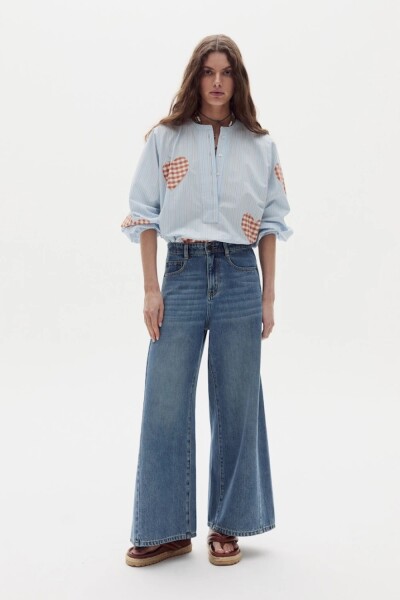 PANTALÓN LIDO EN DENIM Azul