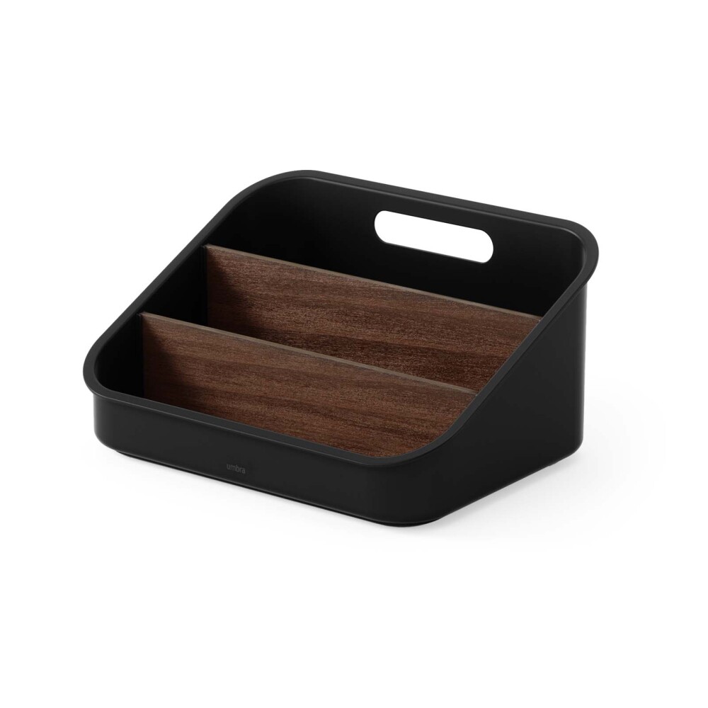ORGANIZADOR PLASTICO-RECICLADO-Y-MADERA NEGRO BELLWOOD PACKET