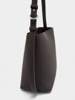 Bolso De Hombro Con Textura Suave marron