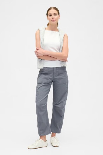 Pantalòn Khaki Barrel Mujer New Shadow