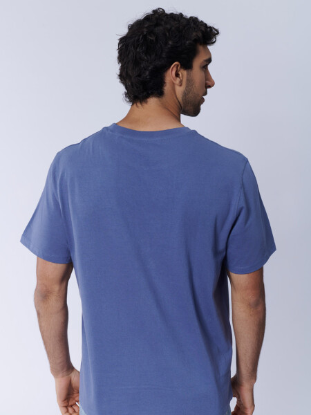 Remera Bordado Azul
