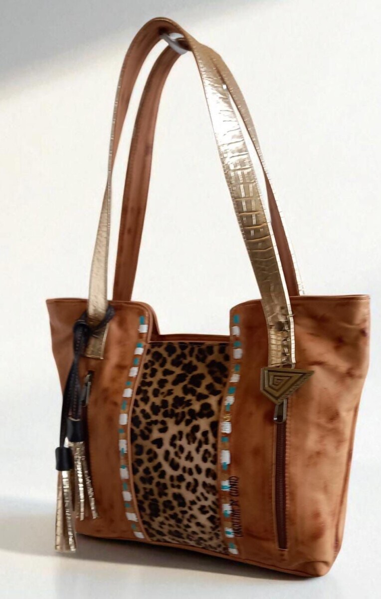 Cartera FILIPPA De Cuero Con Arte Pintada A Mano 