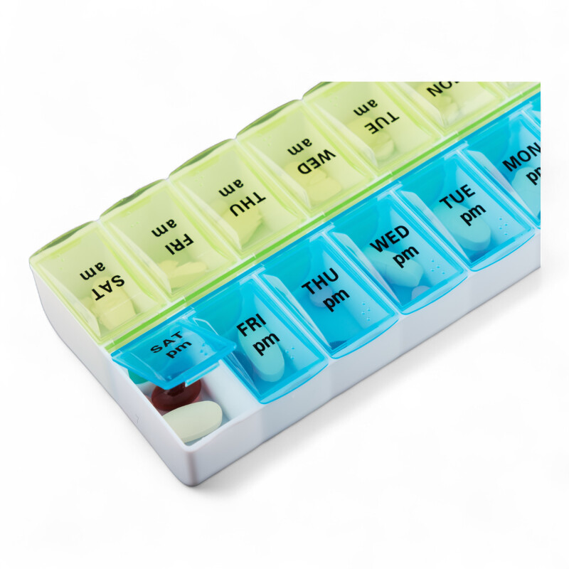 Pastillero semanal dos toma diaria organizador remedios Sin Color