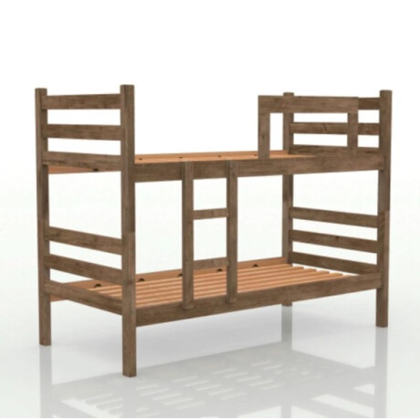 Cama Cucheta Escalera Baranda Madera Maciza Eucaliptus 2051 Color Marrón Rustico ​ Cama Cucheta Escalera Baranda Madera Maciza Eucaliptus 2051 Color Marrón Rustico ​