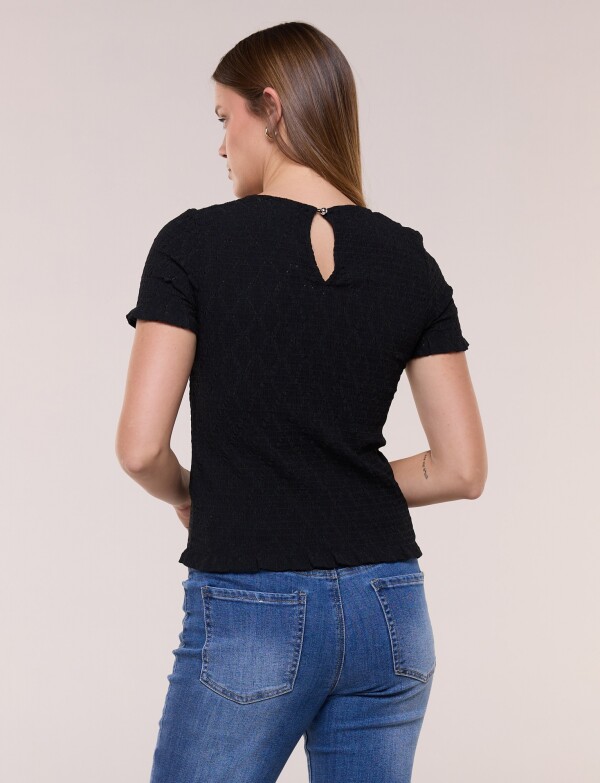 Blusa Smocked NEGRO