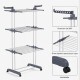 Tendedero Vertical De Pie Plegable 3 Niveles Secador Ropa Blanco Con Detalle Gris Tendedero Vertical De Pie Plegable 3 Niveles Secador Ropa Blanco Con Detalle Gris
