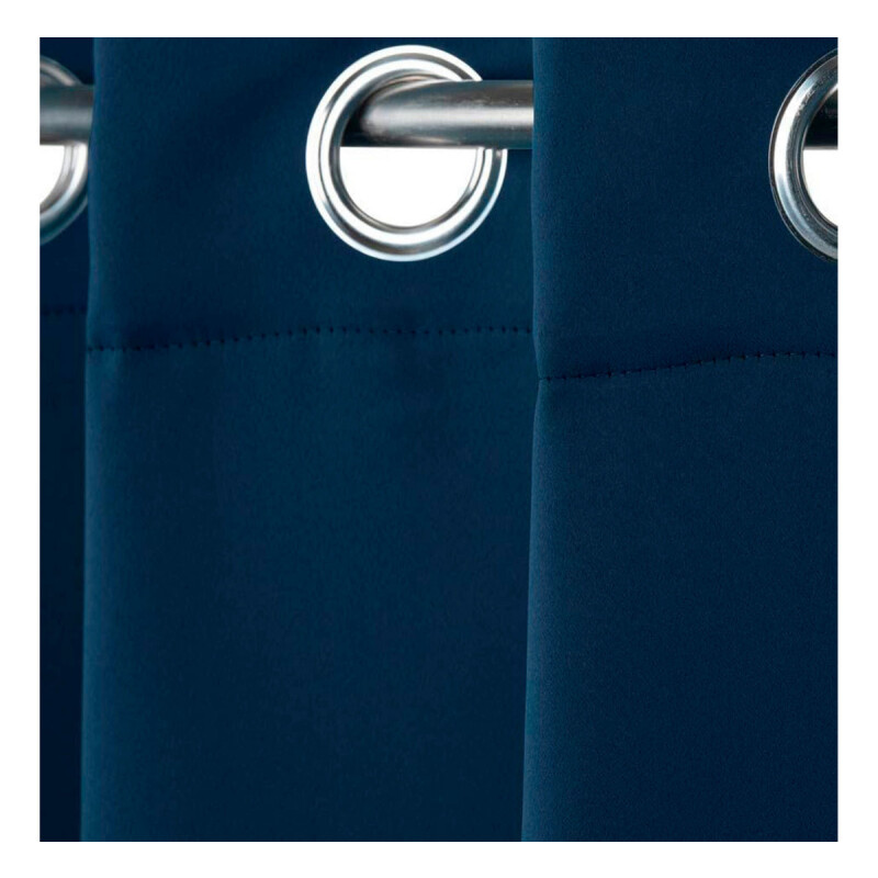 Cortinas Blackout 2 Paños 220cm X 140cm Satinado Calidad Azul