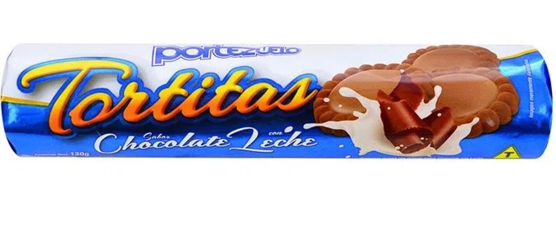 GALLETA TORTITA PORTEZUELO 130G CHOCO C/LECHE 