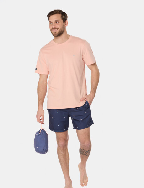 SHORT DE BAÑO ESTAMPADO Azul