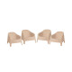 Set de 4 Sillas Plastico Skarpo Jardin Taupe