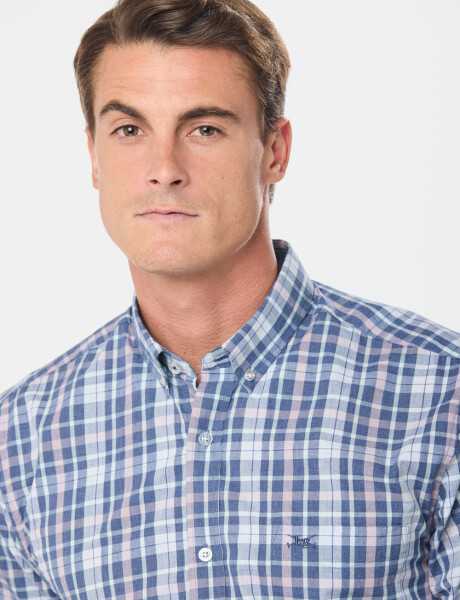 CAMISA A CUADROS Lila