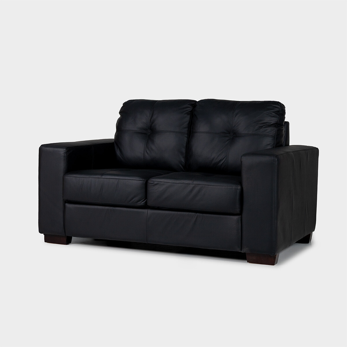 Sofá Fargo - Cuero Básico - 2 cuerpos - 450 (Negro) 
