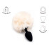 Plug Anal Pompón Conejita Consolador Estimulador Talle S Variante Color Blanco Negro