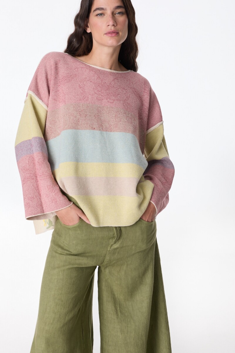 Sweater Fancy Jacquard Estampa Flores