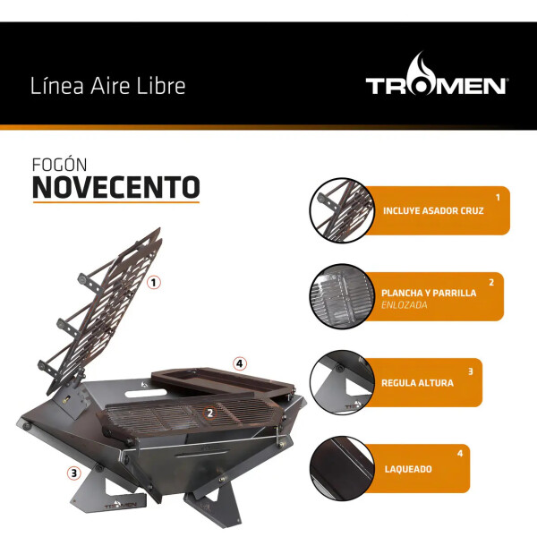 Parrilla Fogon Tromen Novencento 32255 PARRILLA FOGON TROMEN NOVENCENTO 32255