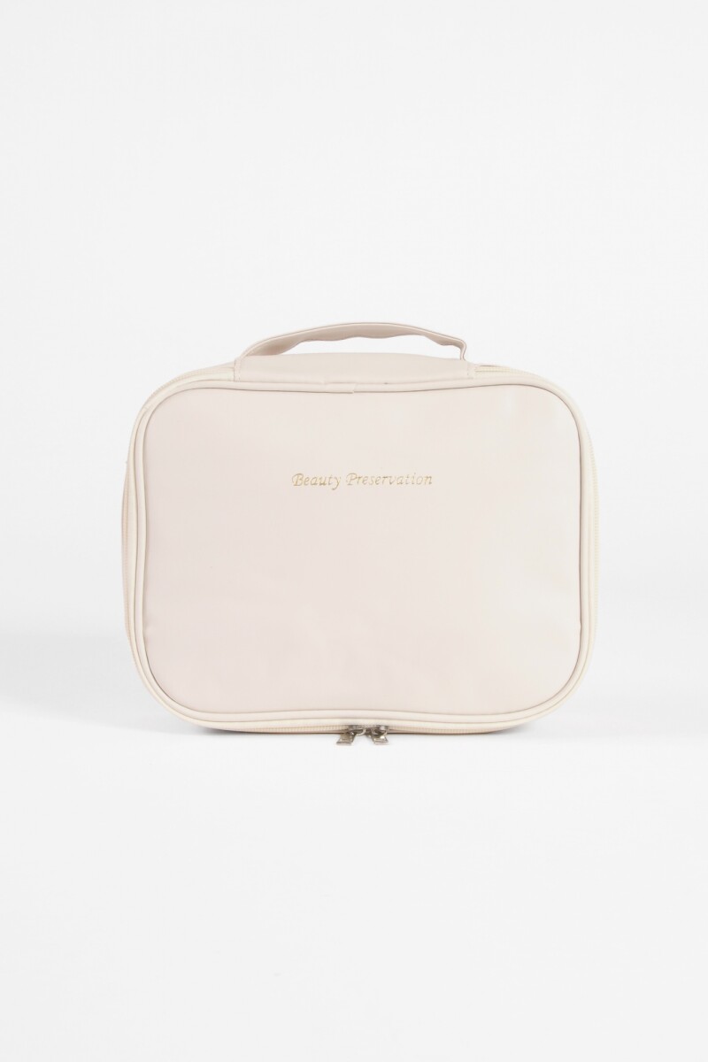 Estuche organizador make up beige