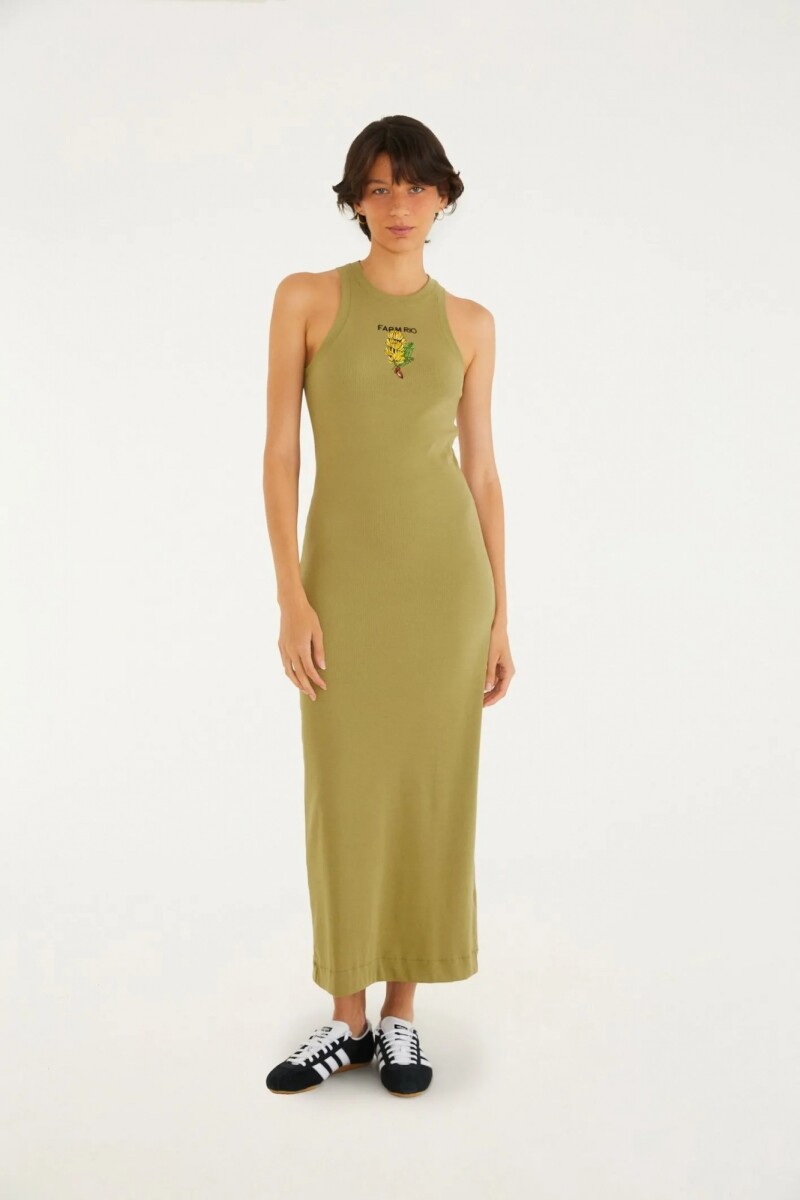 VESTIDO MIDI Verde
