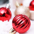 30 Chirimbolos Adorno Navidad 30mm Glitter Brillante Opaco Variante Color Rojo