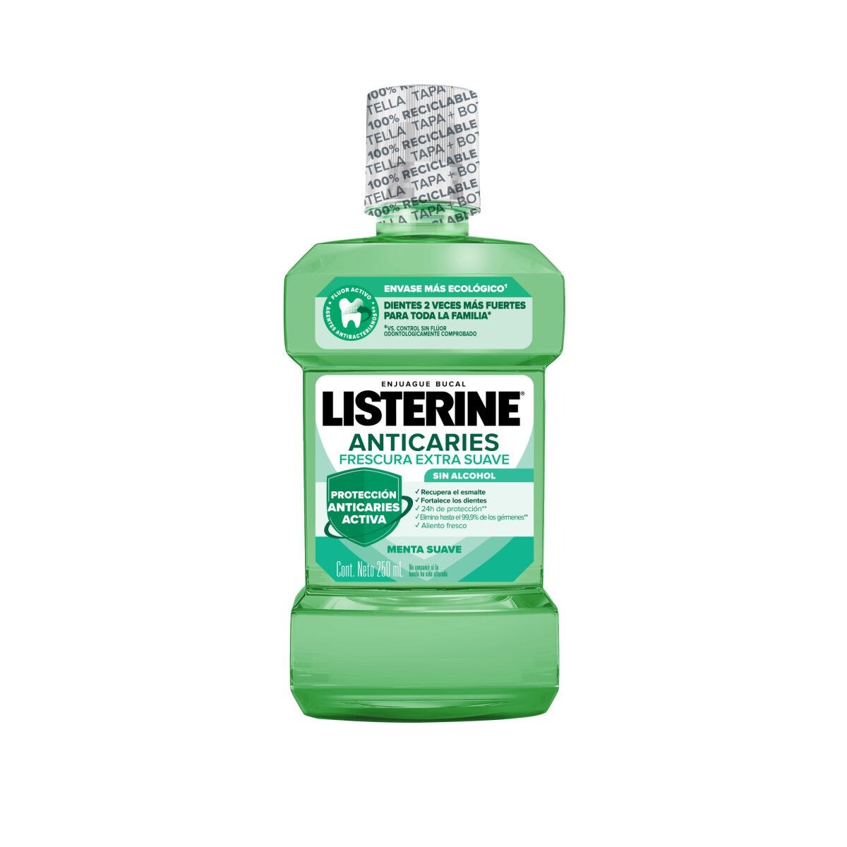 LISTERINE ANTI-CARIES ZERO ALCOHOL 250ML 