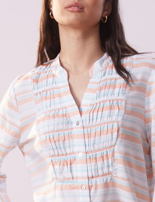 Blusa Lurex Lineas MULTI/BLANCO