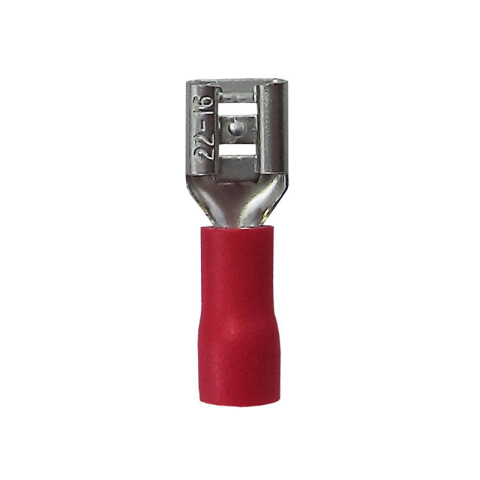 Terminal enchufable hembra 0,25-1,0mm² rojo 100un. HR2609