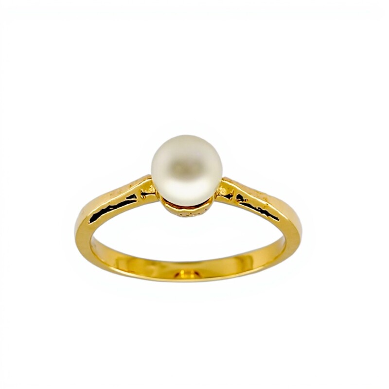 Anillo Solitario-Oro bajo-Perla española-AN8172 conperla