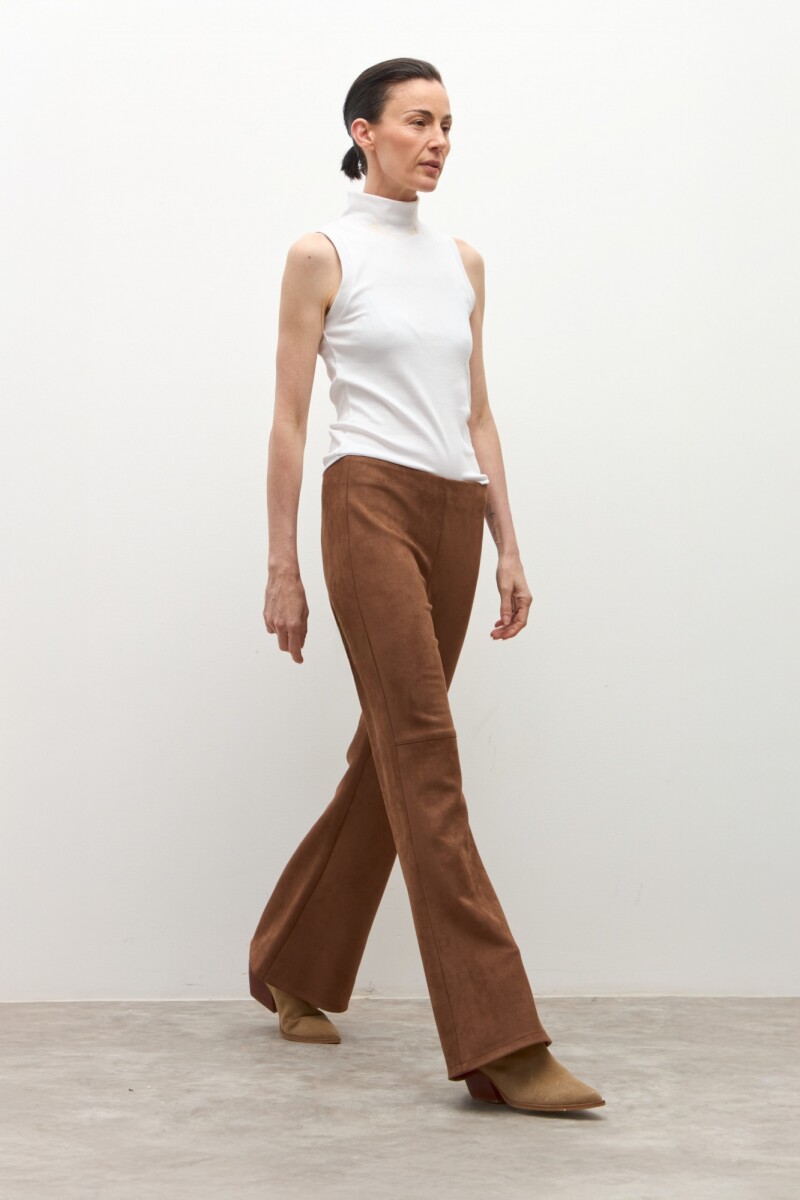 Leggings simil gamuza - tostado 