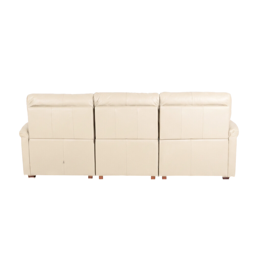 SOFÁ RECLINER 3 CUERPOS CUERO-100-NATURAL NATURAL-BEIGE IMPERIAL ARENA