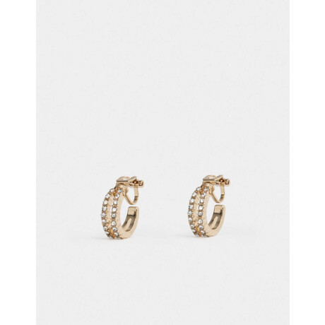 Aros Clips Con strass Dorado