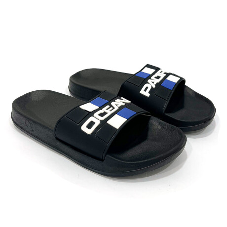 Chancletas Ocean Pacific Ojotas Unisex Playa Piscina Negro y Azul