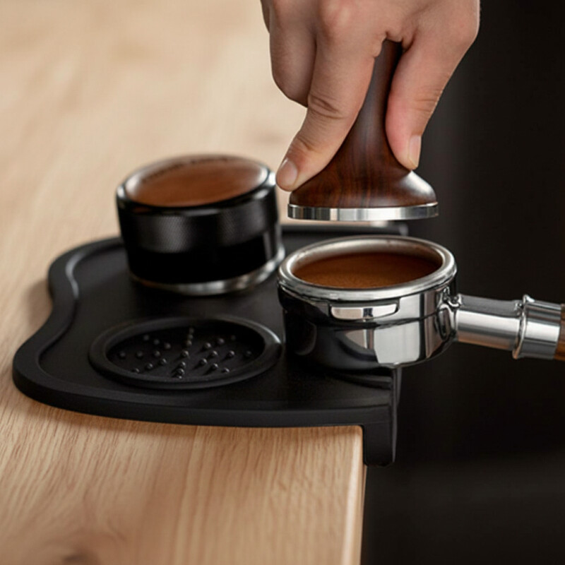 Tamper Mat Café 17.5x12.5cm Silicona Negra Negro