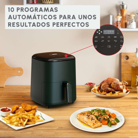 Freidora Easy Fry Max Moulinex Sin Aceite 5 Litros 10 Programa Color Verde Oscuro