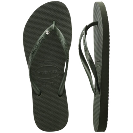 Ojotas Havaianas Slim Crystal Swarovski II Verde