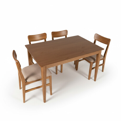 Juego de Comedor Olmo - Mesa 120 + 4 sillas 0001 (Miel)