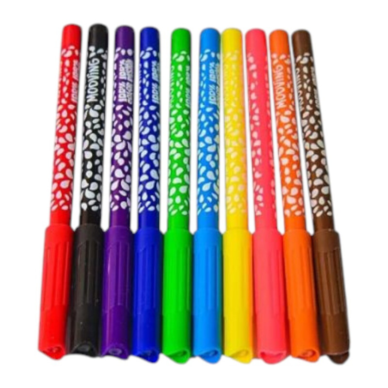 Marcadores Mooving 10 Colores Lavables Marcadores Mooving 10 Colores Lavables