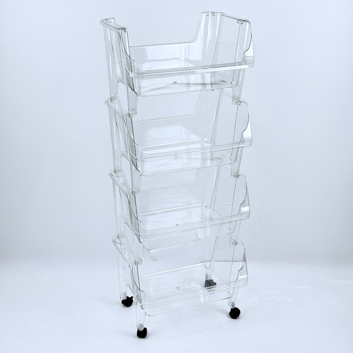 Carrito Organizador Acrílico 4 Estantes 105cm 