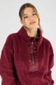 Sweater sherpa Bordeaux