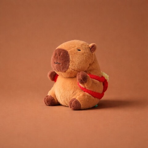 PELUCHE DE 23 CM (MOCHILA DE CAPIBARA MARRÓN CON PATATAS FRITAS) PELUCHE DE 23 CM (MOCHILA DE CAPIBARA MARRÓN CON PATATAS FRITAS)