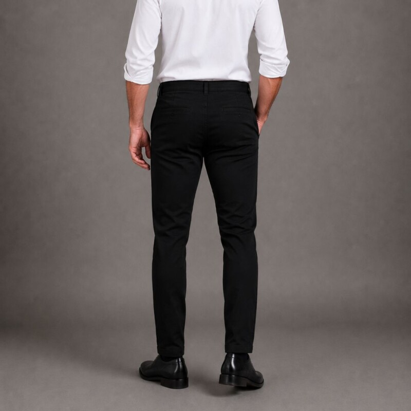 Pantalón de gabardina Negro