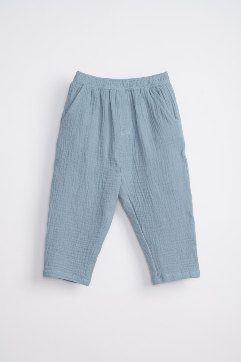 Pantalón bambula Azul