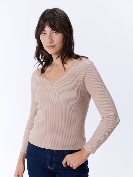 Remera Viscosa Beige