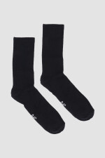 Medias deportivas lisas con felpa interior Negro