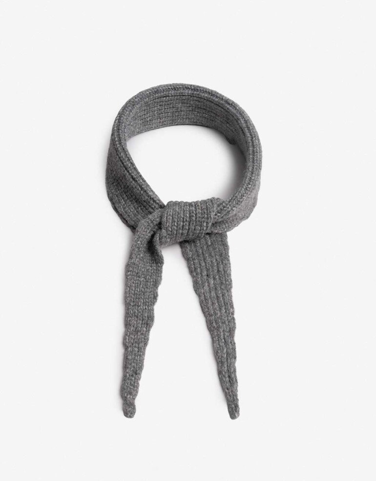 Cuellos Cuello Tejido Gris - Gris Melange