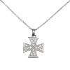 Dije Cruz Greca-Plata 925-Resina negra-CP3160 sinpiedra